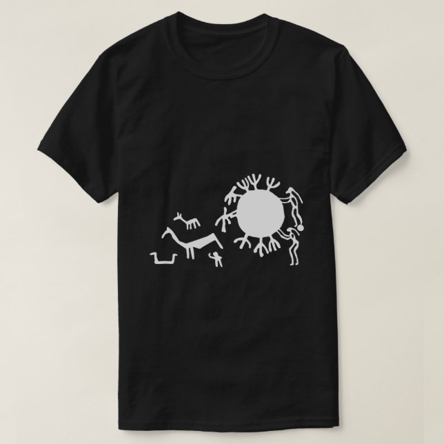 Petroglyphs Rock Carvings in Tanum T-Shirt (Design Front)