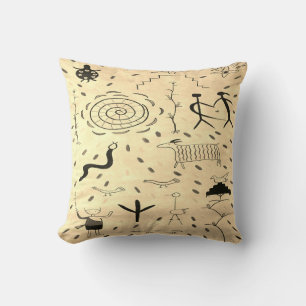 Petroglyphs Throw Pillow