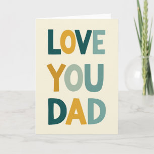 Petrol Blue Dad Love Card