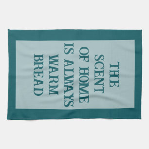 Petrol Blue - White Tea Towel
