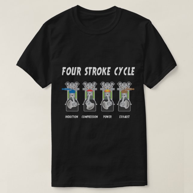 Petrol Four Stroke Cycle T-Shirt (Design Front)