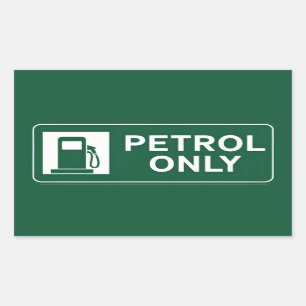 Petrol Fuel Only Rectangular Sticker