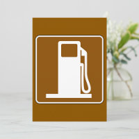 Petrol Road Sign Invitations