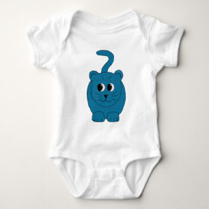 petroleum cat baby bodysuit