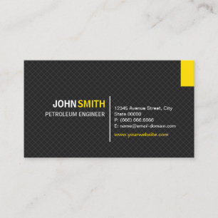 Petroleum Engineer - Modern Twill Grid Business Card