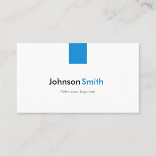 Petroleum Engineer - Simple Aqua Blue Business Card