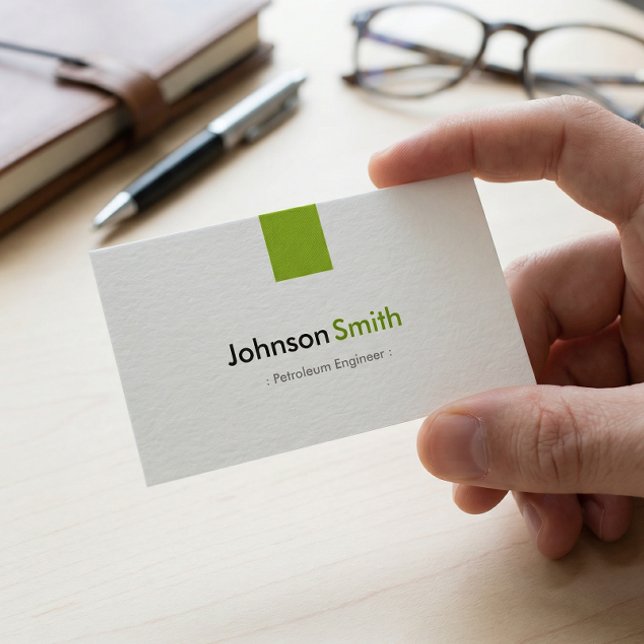 Petroleum Engineer - Simple Mint Green Business Card (Creator Uploaded)