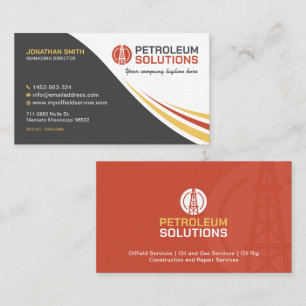 Petroleum, Oilfield, Oil and gas, Oil Rig, Well Business Card