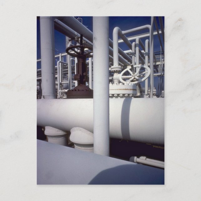 Petroleum refinery pipeline postcard (Front)