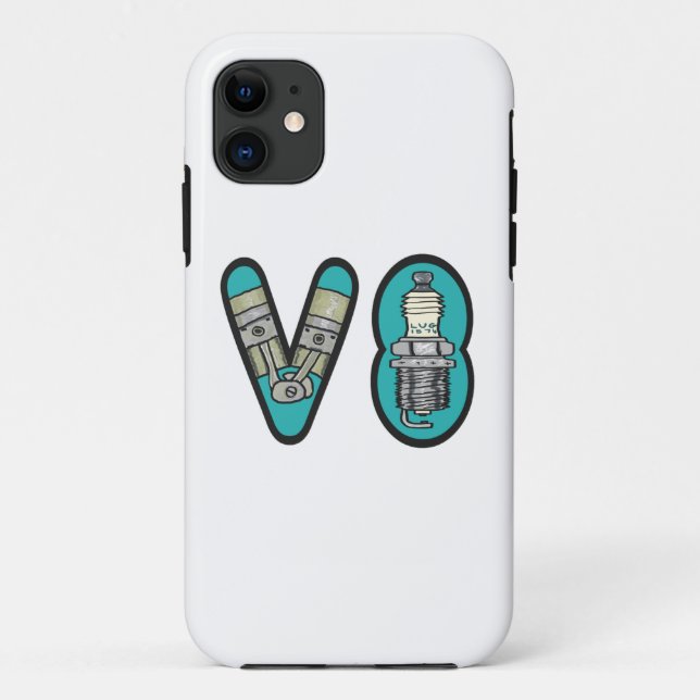 Petrolhead V8 Car Enthusiast Case-Mate iPhone Case (Back)