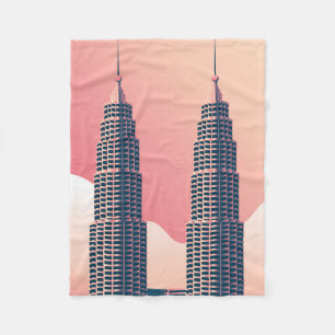 Petronas Tower Kuala Lumpur Fleece Blanket