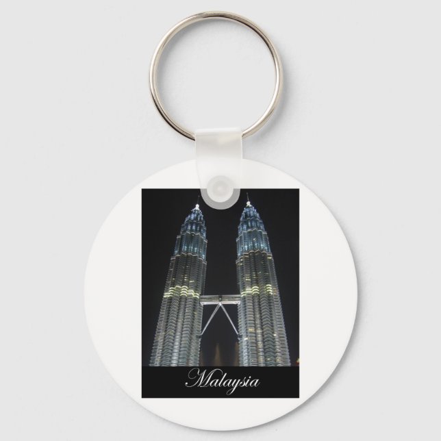 Petronas Towers at Night Key Ring (Front)