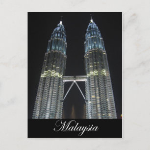 Petronas Towers at Night Postcard