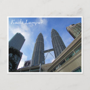 petronas towers high postcard