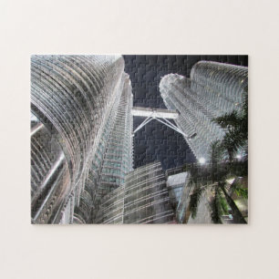 petronas towers night jigsaw puzzle