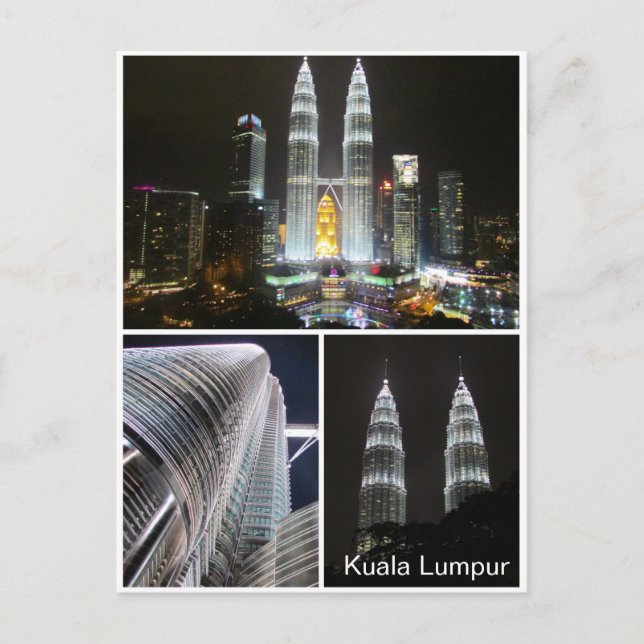 petronas towers night views postcard (Front)