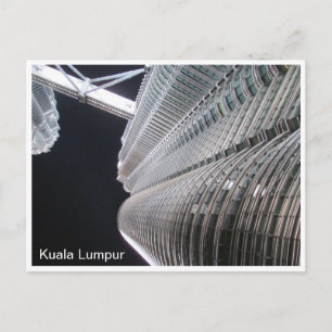petronas towers sky high postcard