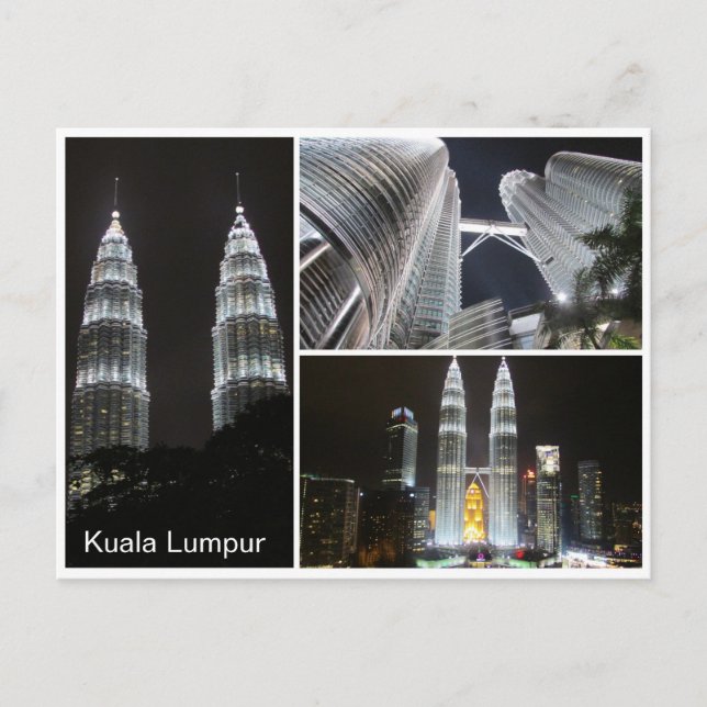 petronas towers triple postcard (Front)