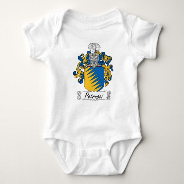 Petrucci Family Crest Baby Bodysuit (Front)
