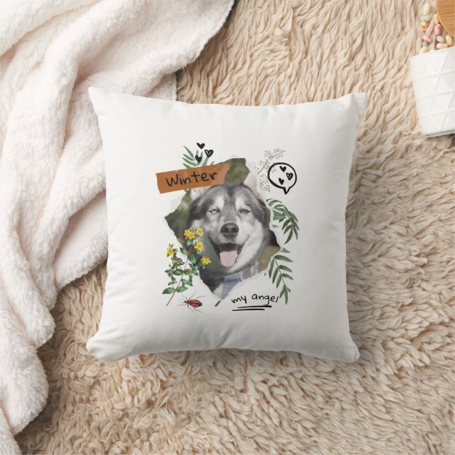 Pets and flowers collage scaleable cutomized  cushion (Blanket)