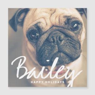 Pet's Christmas Simple Happy Holiday Greeting Card