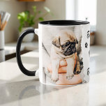 Pet's Cool Modern Simple Typography Name and Photo Mug<br><div class="desc">This simple and modern design is composed of modern simple playful script typography. Add custom pet photo.</div>