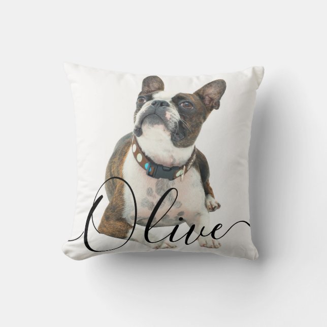 Pet's Custom Name and Photo Cushion (Front)