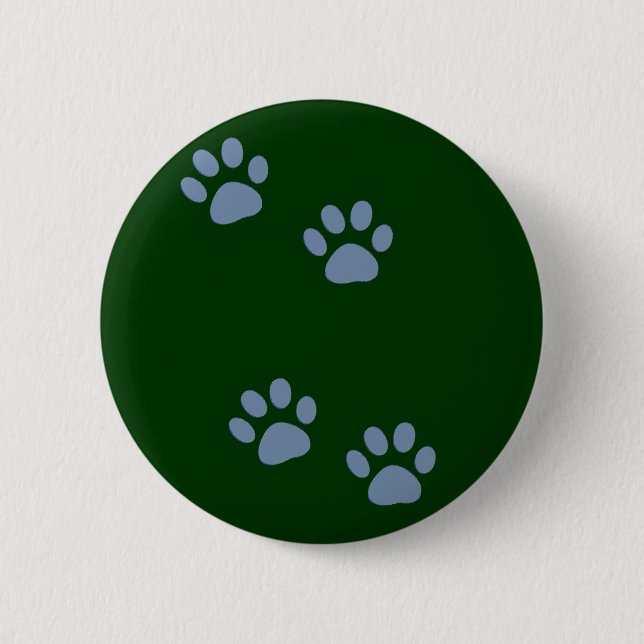 pets dog cat pawprints 6 cm round badge (Front)