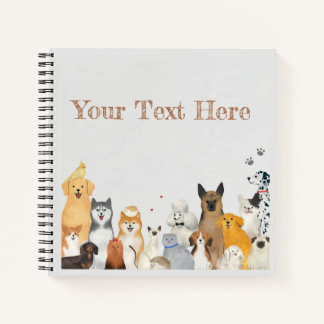 Pets, Dogs & Cats Customisable Notebook