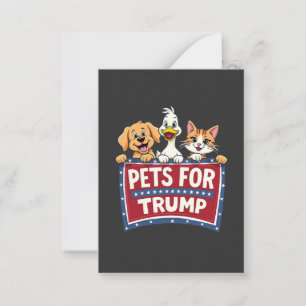 Pets For Trump Cats Maga Dogs Election Card