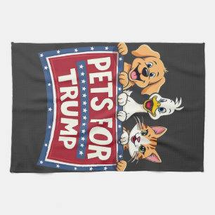 Pets For Trump Cats Maga Dogs Election Tea Towel