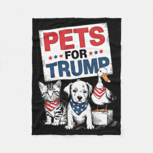 Pets For Trump Make Pets Safe Again Fleece Blanket