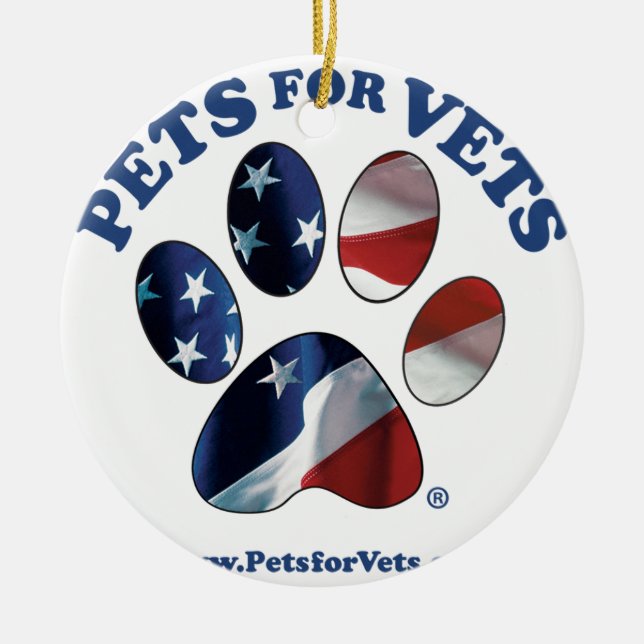 Pets for Vets Ceramic Tree Decoration (Front)
