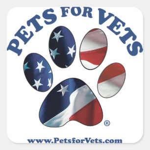 Pets for Vets Square Sticker