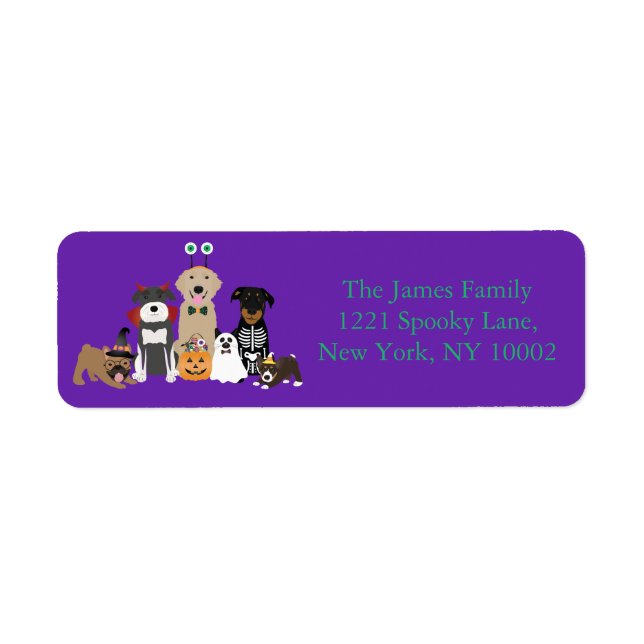 Pets Halloween Costumes Return Address Label (Front)