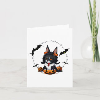 Pets In Halloween Sticker Card
