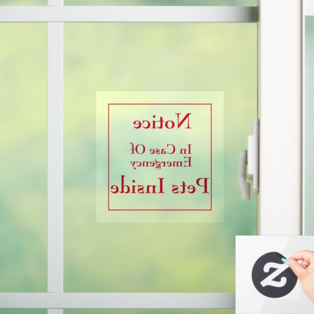 Pets Inside Window Cling (Home)