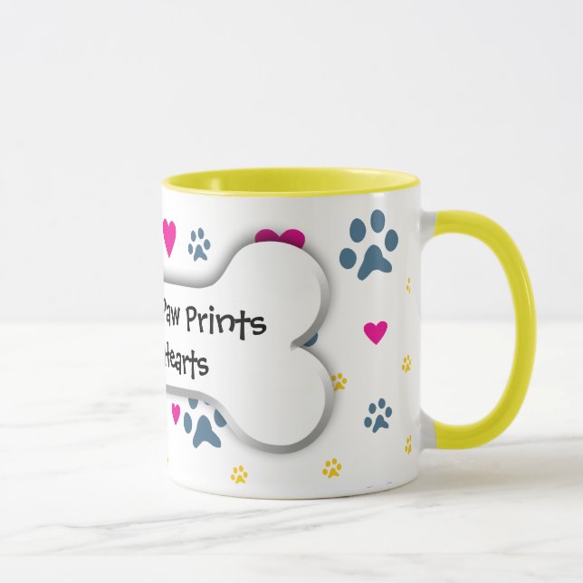 Pets Leave Paw Prints on Our Hearts Mug (Right)