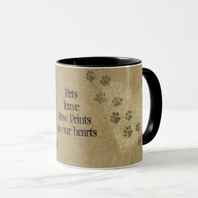 Pets leave Paw Prints on our Hearts Mug (Front Right)