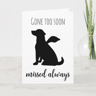 pets loss of dog sympathy cards