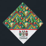 Pets Merry Christmas Bandana<br><div class="desc">A Colourful Merry Christmas Pet Neckwear Bandanna For Dogs Or Cats</div>