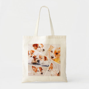 Pets Modern Simple Custom 6 Images Collage Photo Tote Bag