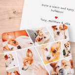 Pets Modern Simple Custom 9 Images Collage Photo Card<br><div class="desc">Add nine (9) custom photos of your pet and pet's name. Add your photos and if needed,  unmask the group of photo and frame,  adjust the image against the frame,  then click mask.</div>