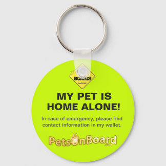 Pets On Board Keychain Home Alone-Yellow
