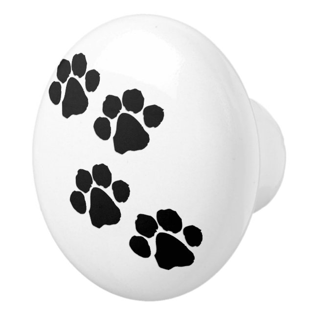 Pets Paw Prints Ceramic Knob (Right)