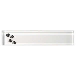 Pets Paw Prints Nameplate