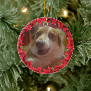 Pet's Photo Christmas Ceramic Ornament