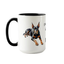 Pets Photo Doberman Coffee Black Personalize