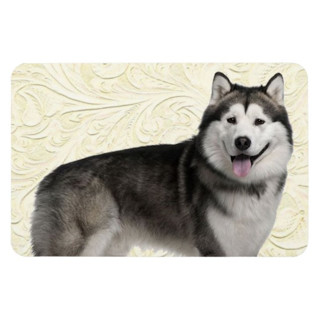 Pet's Photo Easy Template Dog Puppy DIY Upload Magnet (Horizontal)