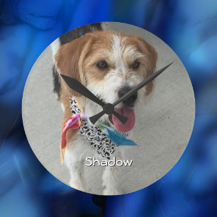 Pet's Photo or Child's Photo & Name Round Clock